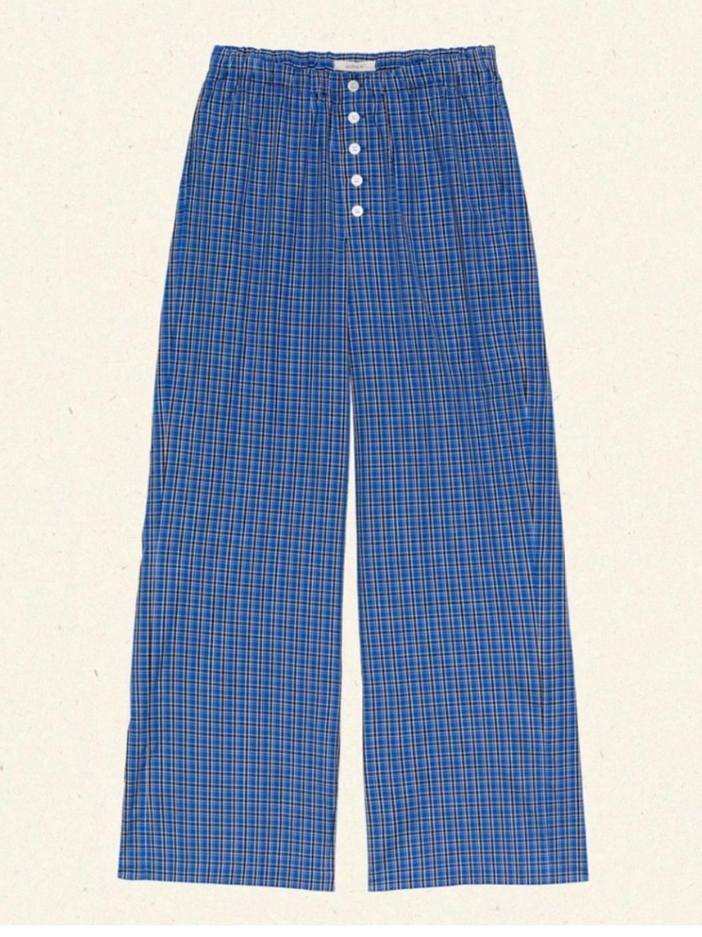 DOEN - Morgan Plaid Pants Blue Size XS